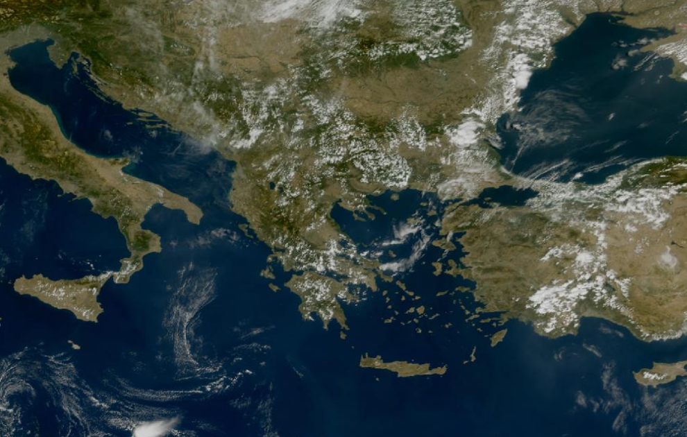 Τελευταία δορυφορική εικόνα νεφοκάλυψης