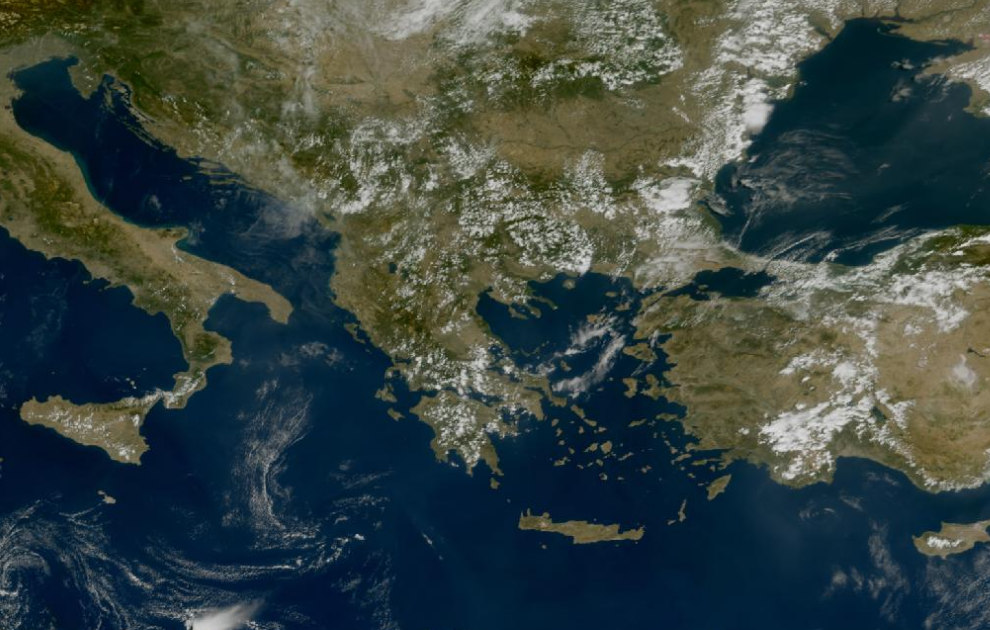 Τελευταία δορυφορική εικόνα νεφοκάλυψης