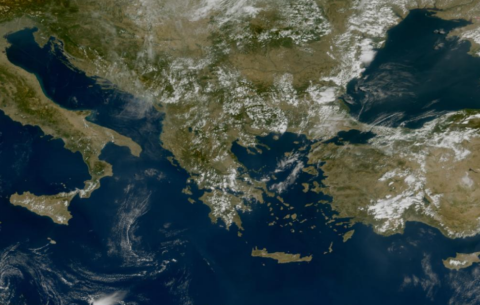 Τελευταία δορυφορική εικόνα νεφοκάλυψης