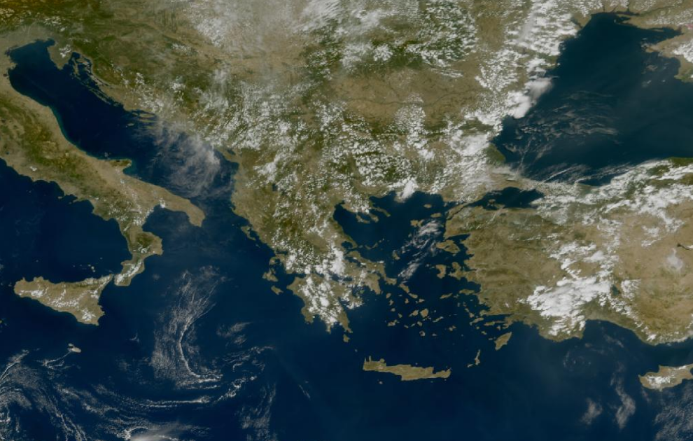 Τελευταία δορυφορική εικόνα νεφοκάλυψης