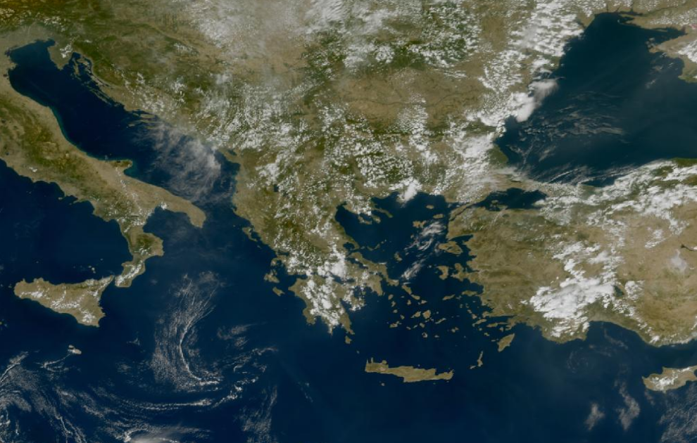 Τελευταία δορυφορική εικόνα νεφοκάλυψης