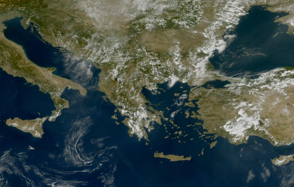 Τελευταία δορυφορική εικόνα νεφοκάλυψης