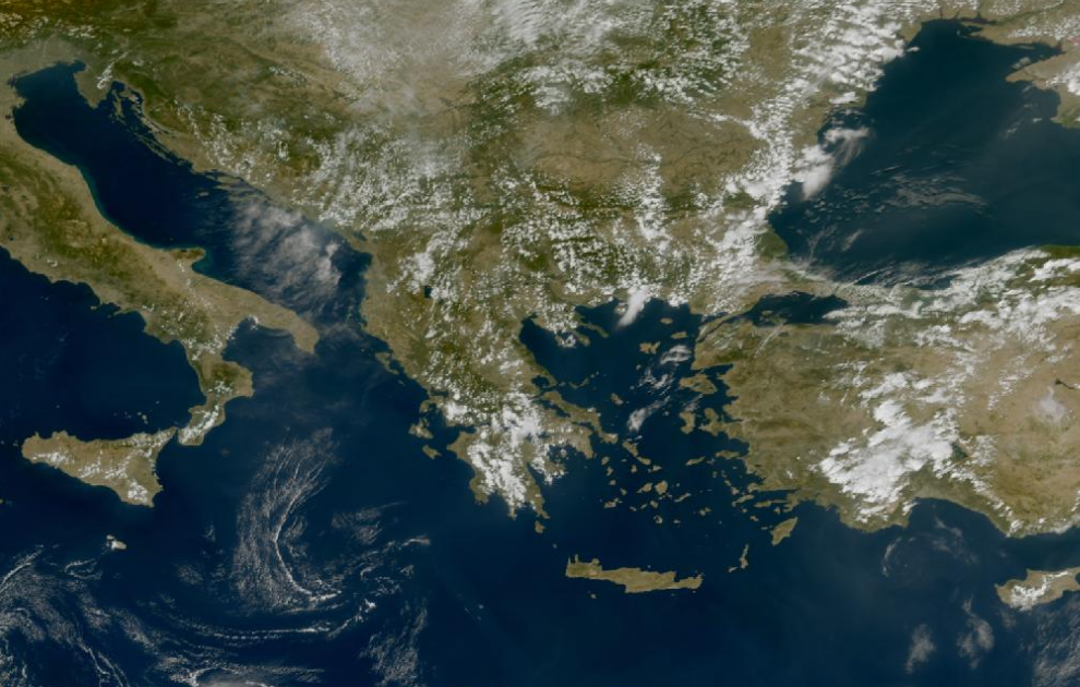 Τελευταία δορυφορική εικόνα νεφοκάλυψης