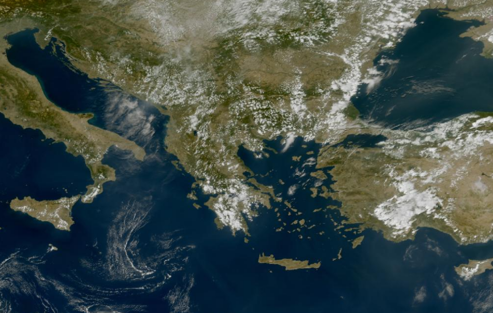 Τελευταία δορυφορική εικόνα νεφοκάλυψης