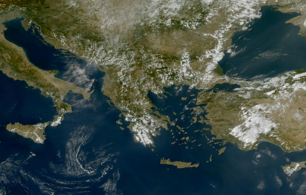 Τελευταία δορυφορική εικόνα νεφοκάλυψης