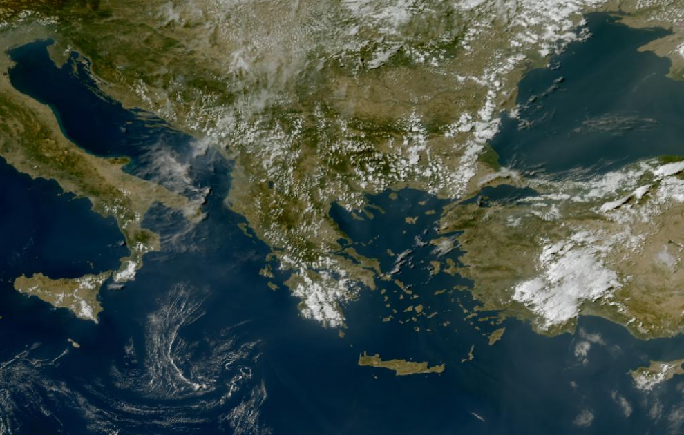 Τελευταία δορυφορική εικόνα νεφοκάλυψης