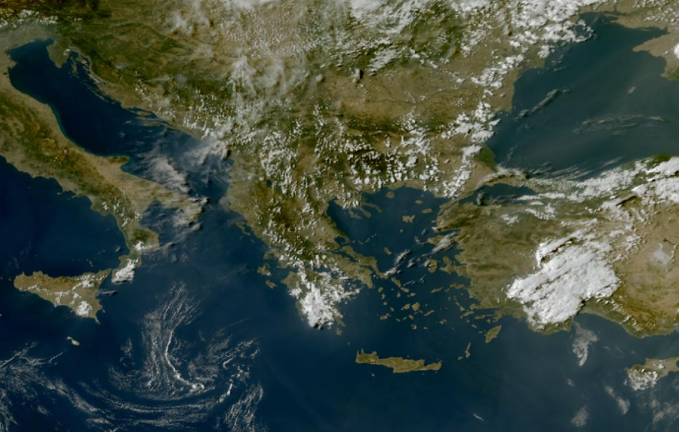 Τελευταία δορυφορική εικόνα νεφοκάλυψης