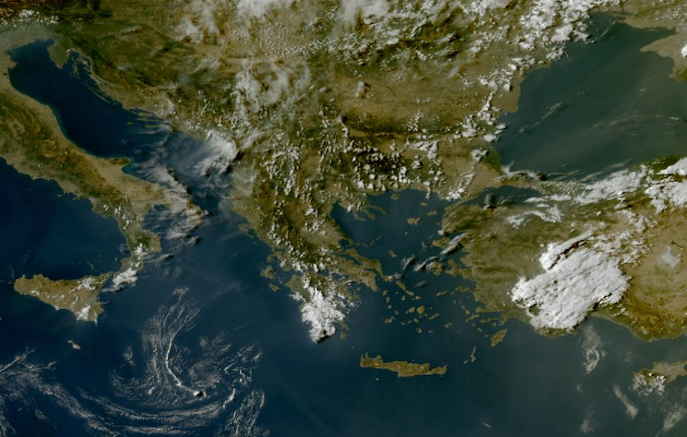 Τελευταία δορυφορική εικόνα νεφοκάλυψης
