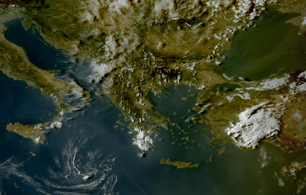 Τελευταία δορυφορική εικόνα νεφοκάλυψης