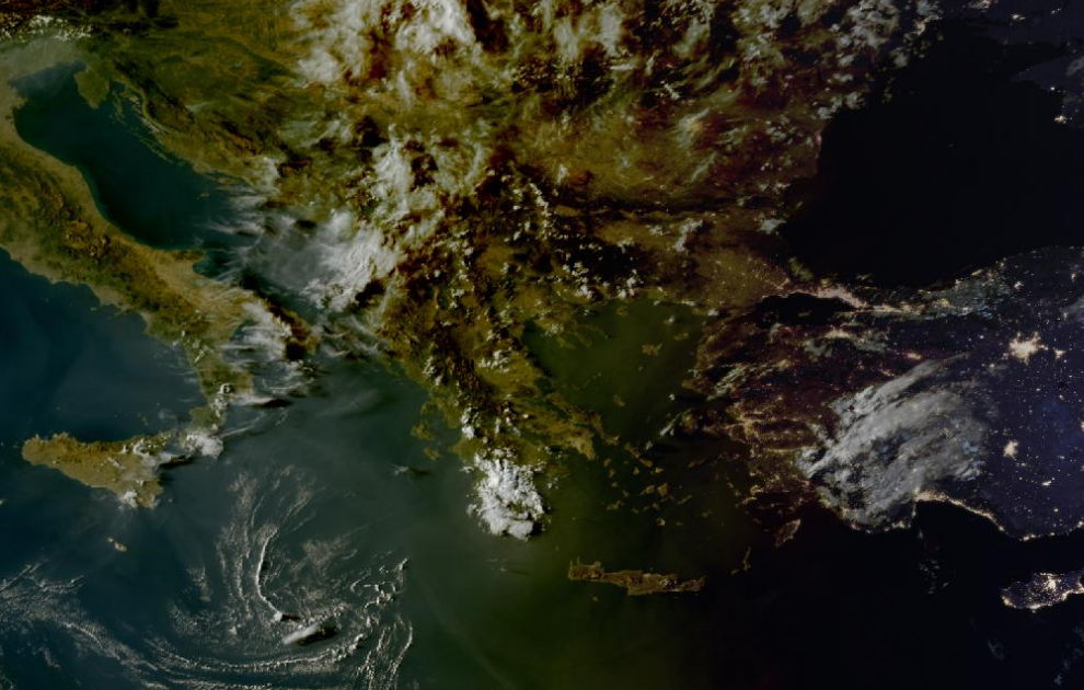 Τελευταία δορυφορική εικόνα νεφοκάλυψης