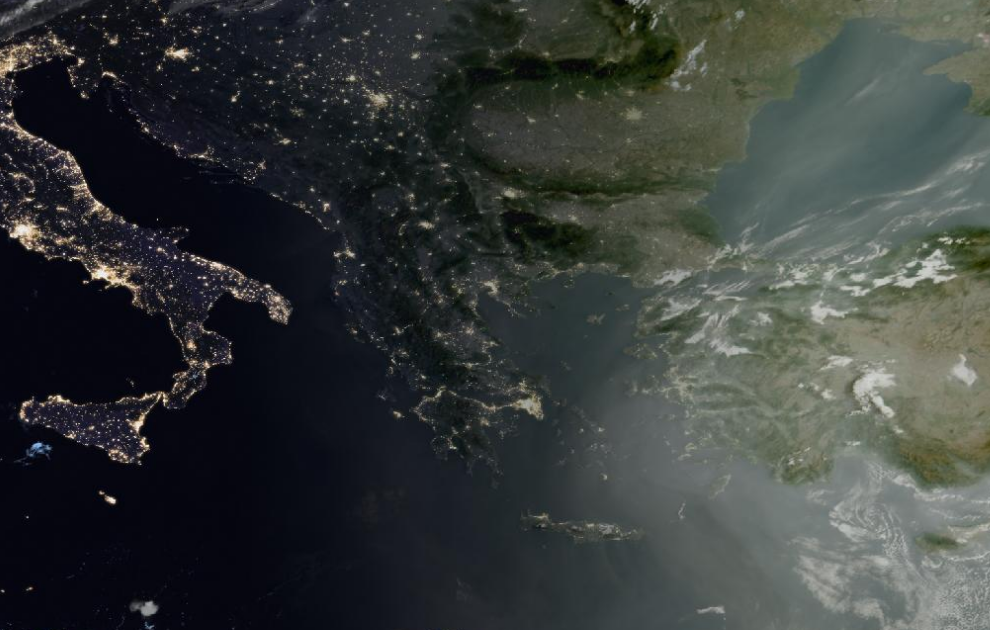 Τελευταία δορυφορική εικόνα νεφοκάλυψης