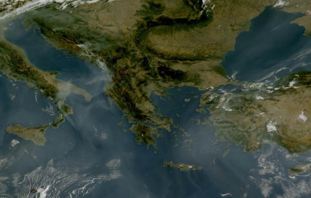 Τελευταία δορυφορική εικόνα νεφοκάλυψης