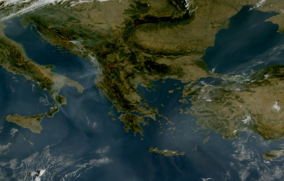 Τελευταία δορυφορική εικόνα νεφοκάλυψης