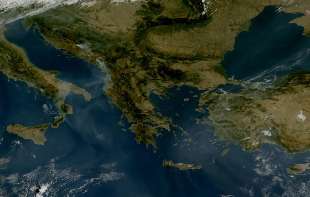 Τελευταία δορυφορική εικόνα νεφοκάλυψης