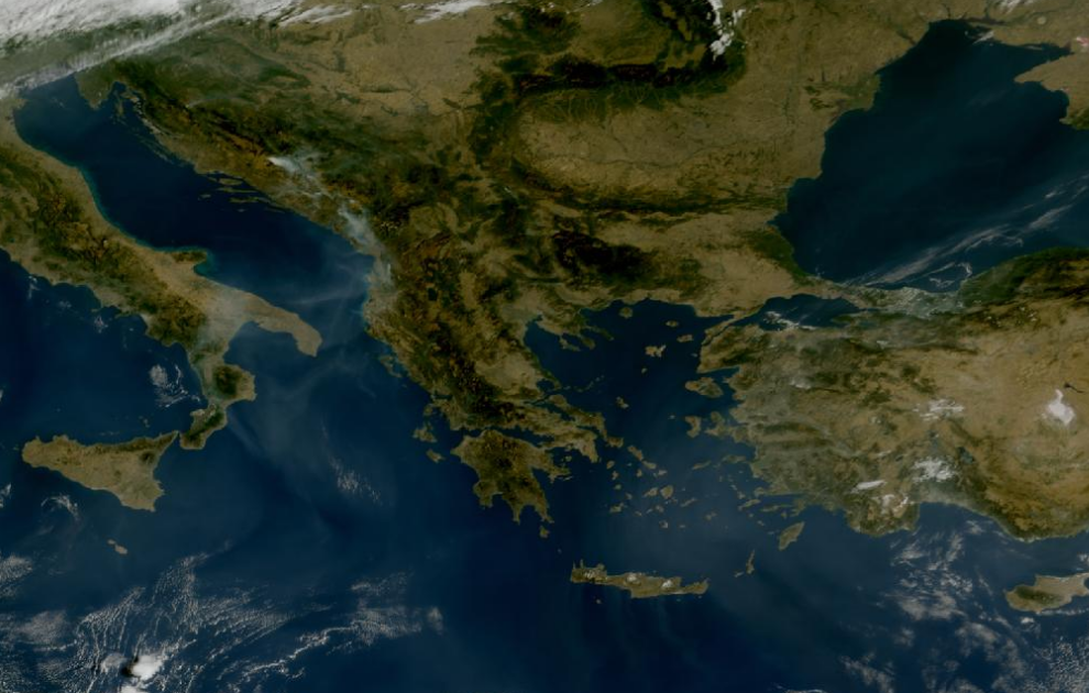 Τελευταία δορυφορική εικόνα νεφοκάλυψης