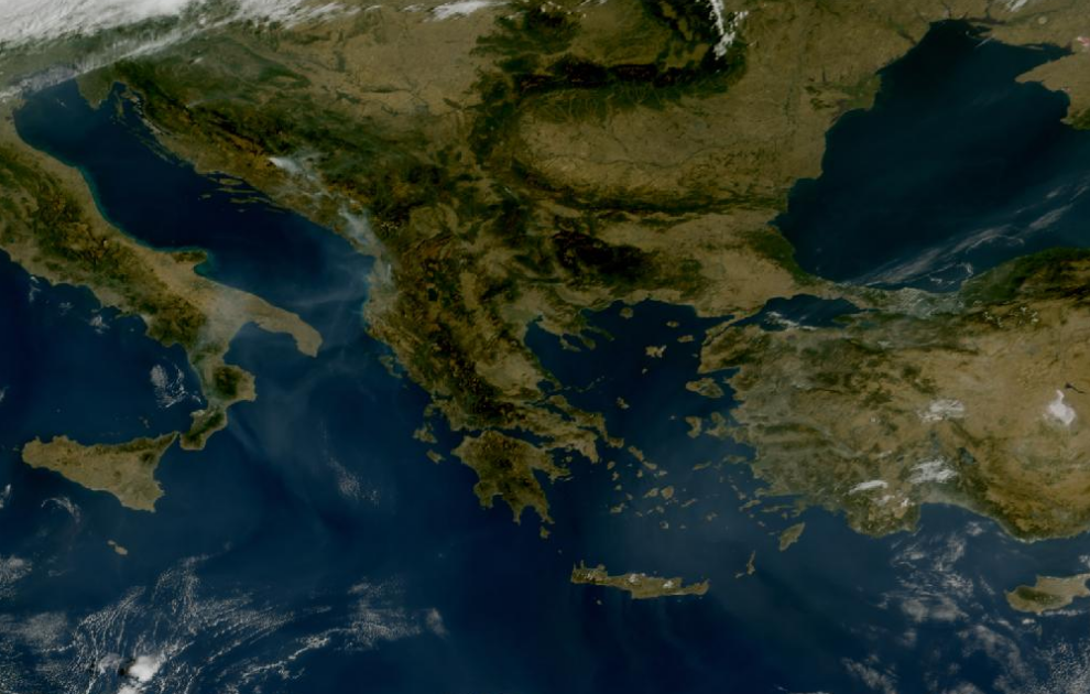 Τελευταία δορυφορική εικόνα νεφοκάλυψης
