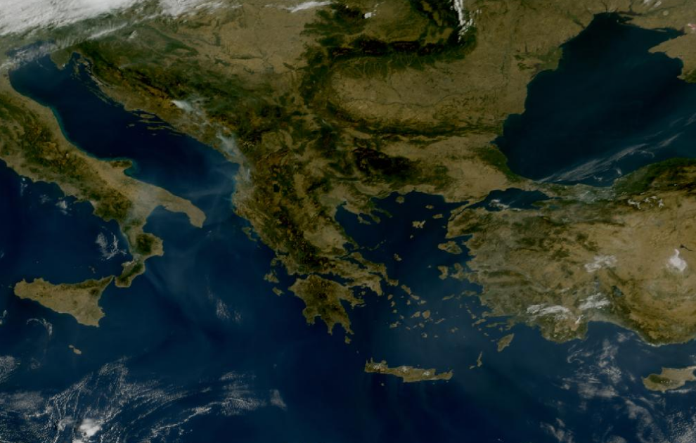 Τελευταία δορυφορική εικόνα νεφοκάλυψης