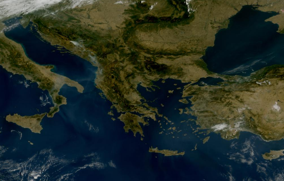 Τελευταία δορυφορική εικόνα νεφοκάλυψης