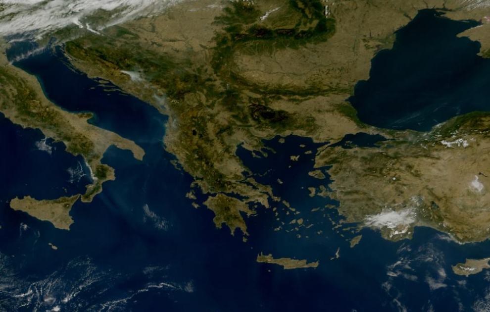 Τελευταία δορυφορική εικόνα νεφοκάλυψης