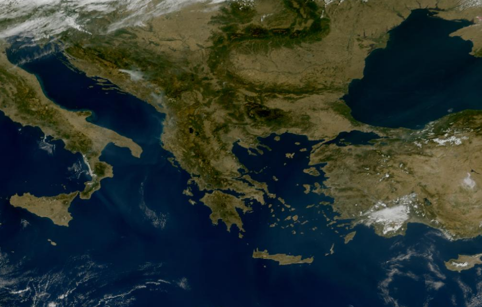 Τελευταία δορυφορική εικόνα νεφοκάλυψης