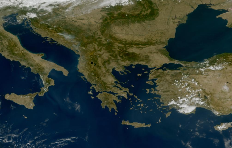Τελευταία δορυφορική εικόνα νεφοκάλυψης