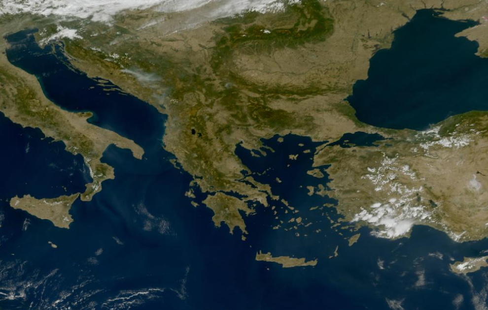 Τελευταία δορυφορική εικόνα νεφοκάλυψης