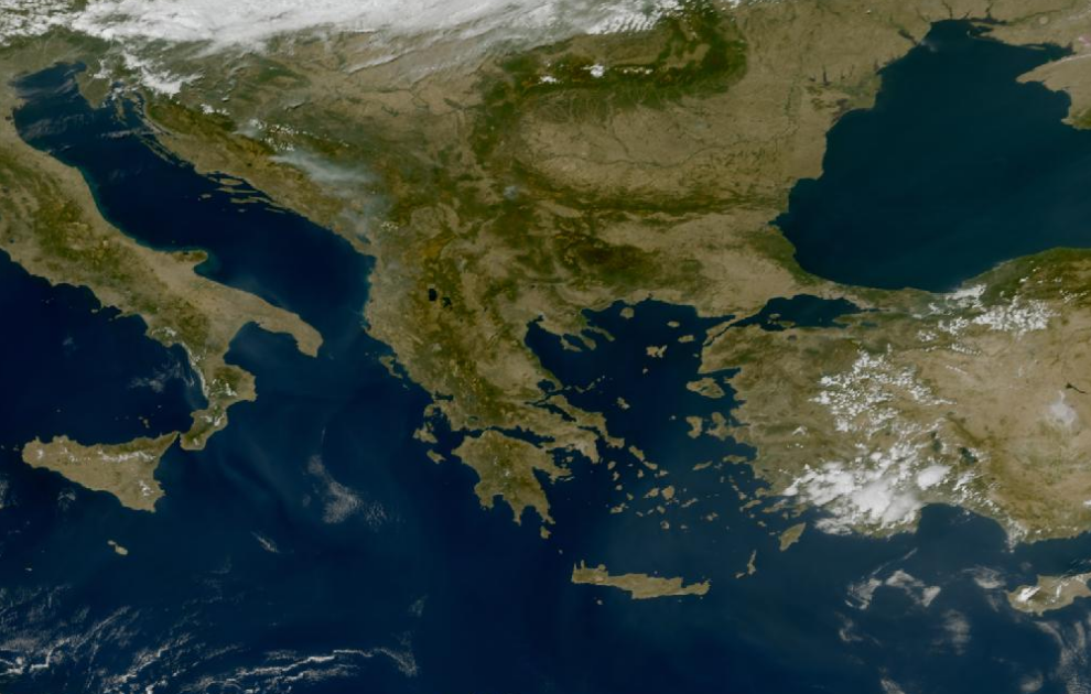 Τελευταία δορυφορική εικόνα νεφοκάλυψης