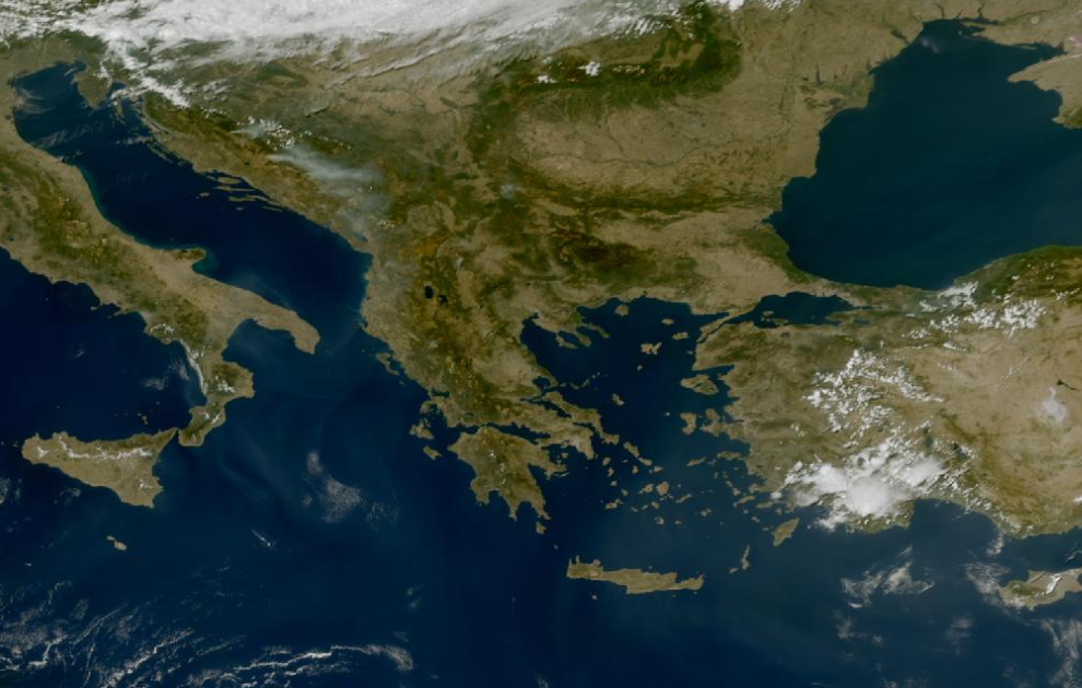 Τελευταία δορυφορική εικόνα νεφοκάλυψης