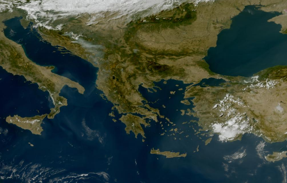 Τελευταία δορυφορική εικόνα νεφοκάλυψης