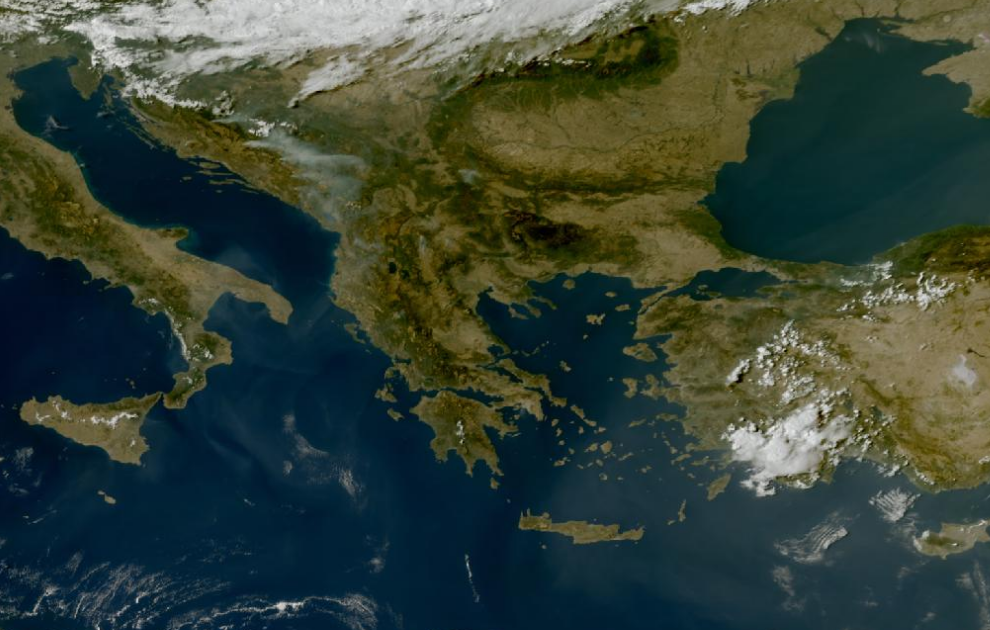 Τελευταία δορυφορική εικόνα νεφοκάλυψης
