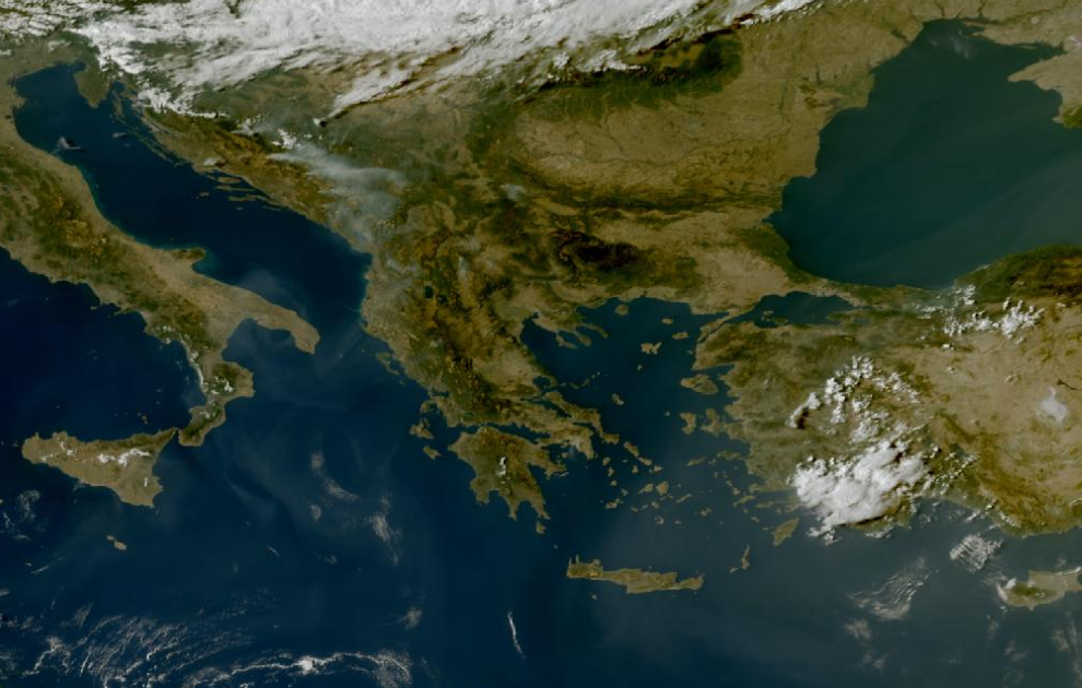 Τελευταία δορυφορική εικόνα νεφοκάλυψης