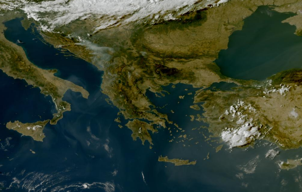 Τελευταία δορυφορική εικόνα νεφοκάλυψης