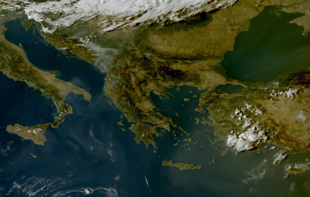 Τελευταία δορυφορική εικόνα νεφοκάλυψης