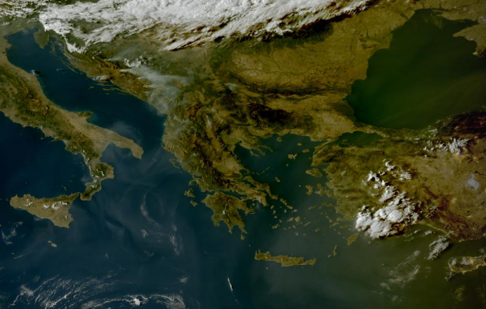 Τελευταία δορυφορική εικόνα νεφοκάλυψης