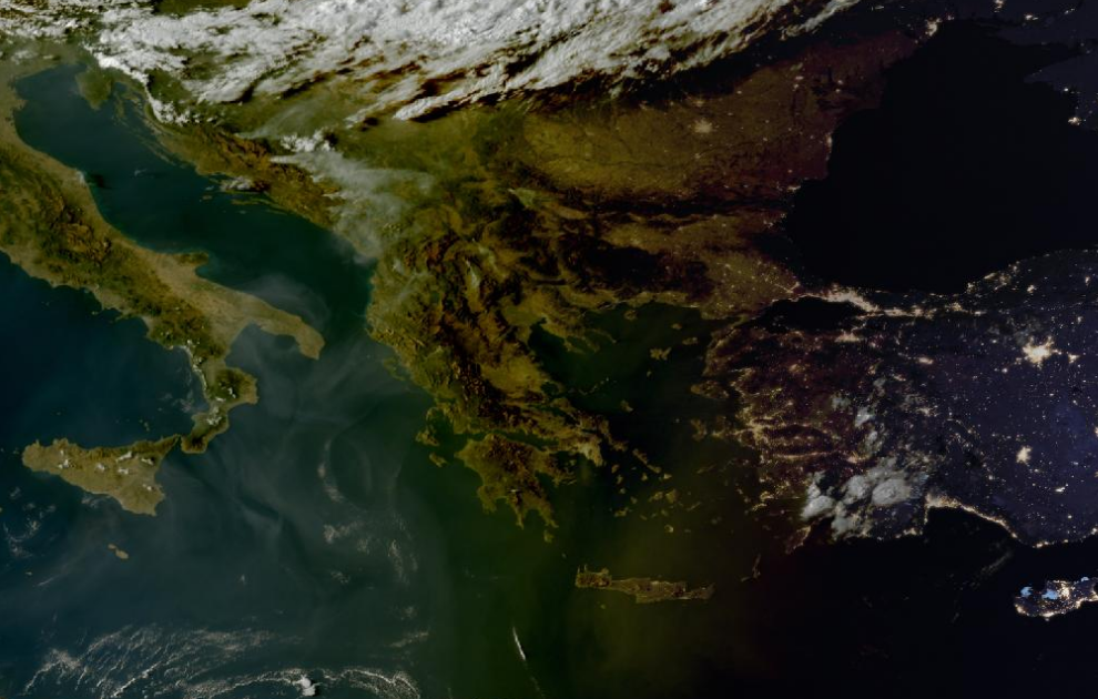 Τελευταία δορυφορική εικόνα νεφοκάλυψης