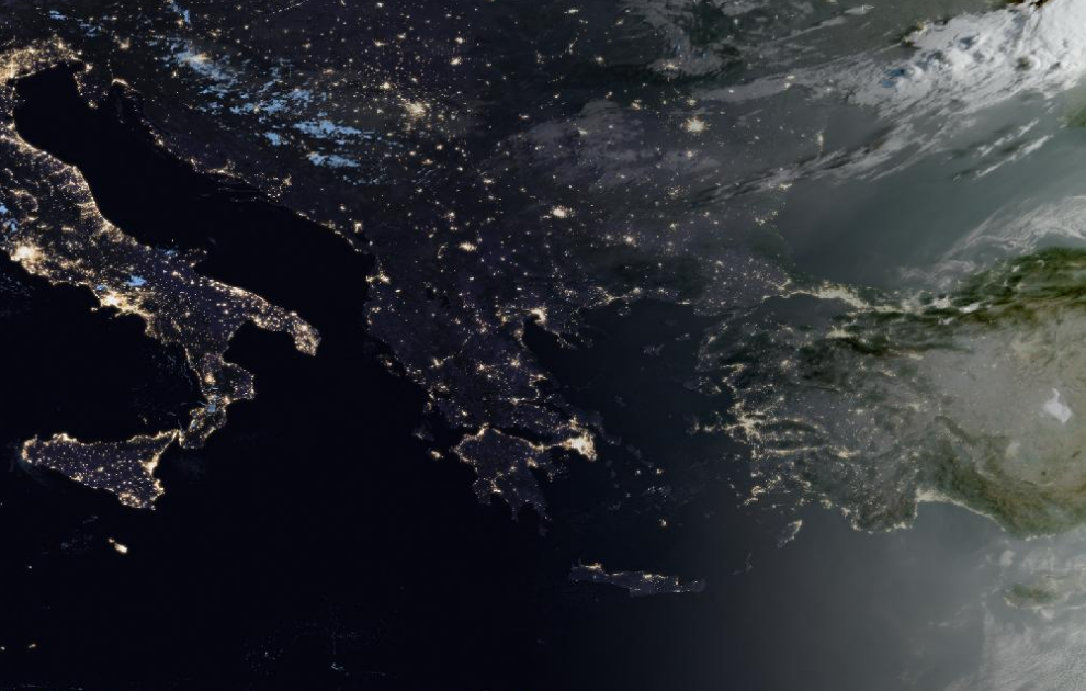 Τελευταία δορυφορική εικόνα νεφοκάλυψης