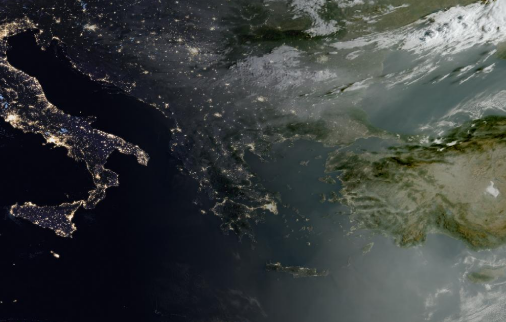 Τελευταία δορυφορική εικόνα νεφοκάλυψης