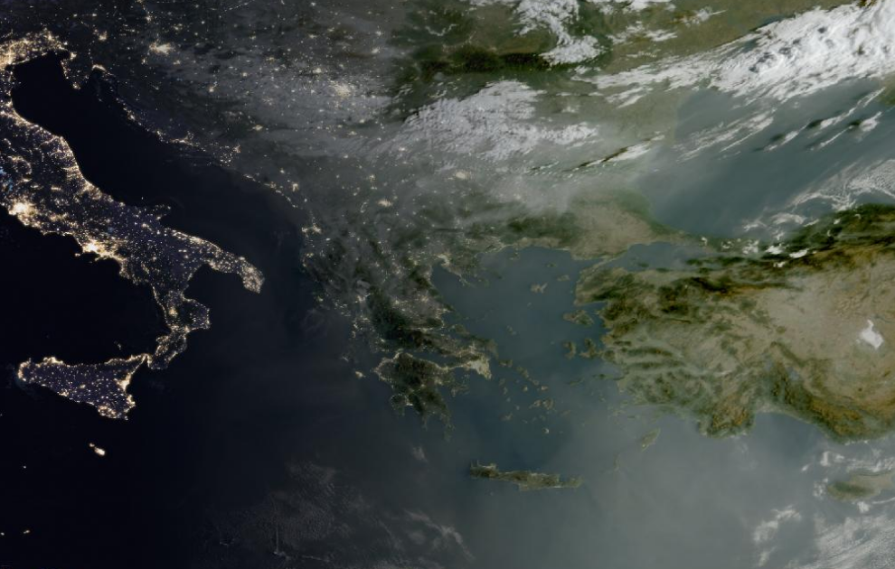 Τελευταία δορυφορική εικόνα νεφοκάλυψης