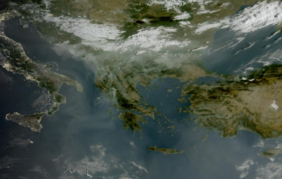Τελευταία δορυφορική εικόνα νεφοκάλυψης