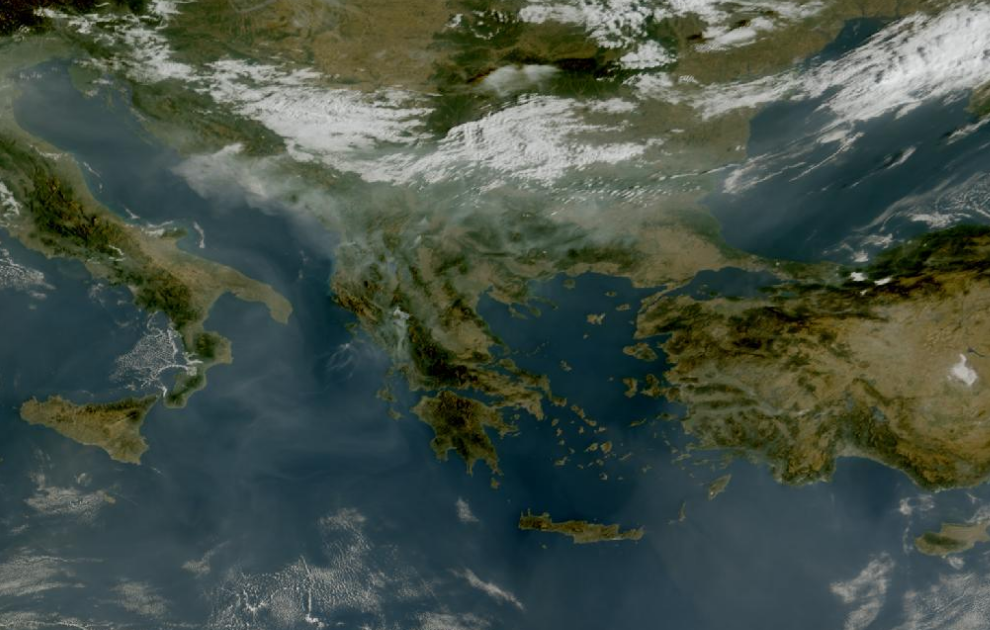 Τελευταία δορυφορική εικόνα νεφοκάλυψης