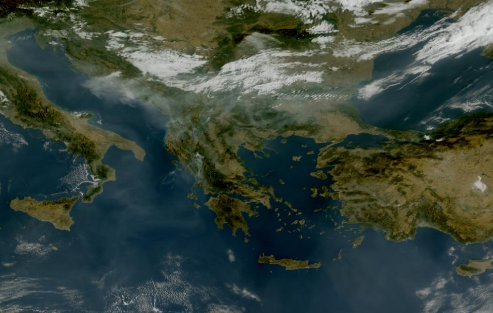 Τελευταία δορυφορική εικόνα νεφοκάλυψης
