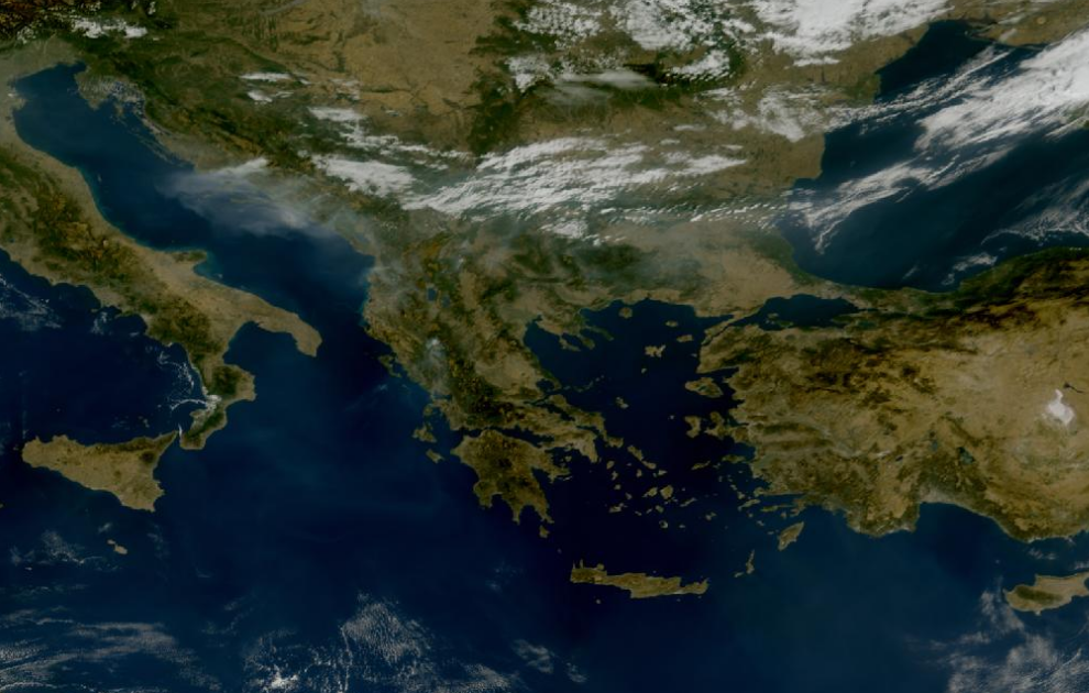 Τελευταία δορυφορική εικόνα νεφοκάλυψης