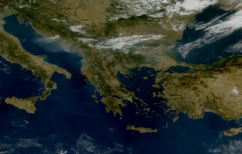 Τελευταία δορυφορική εικόνα νεφοκάλυψης