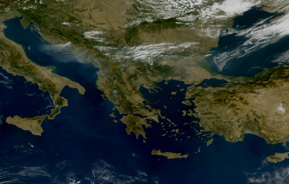 Τελευταία δορυφορική εικόνα νεφοκάλυψης