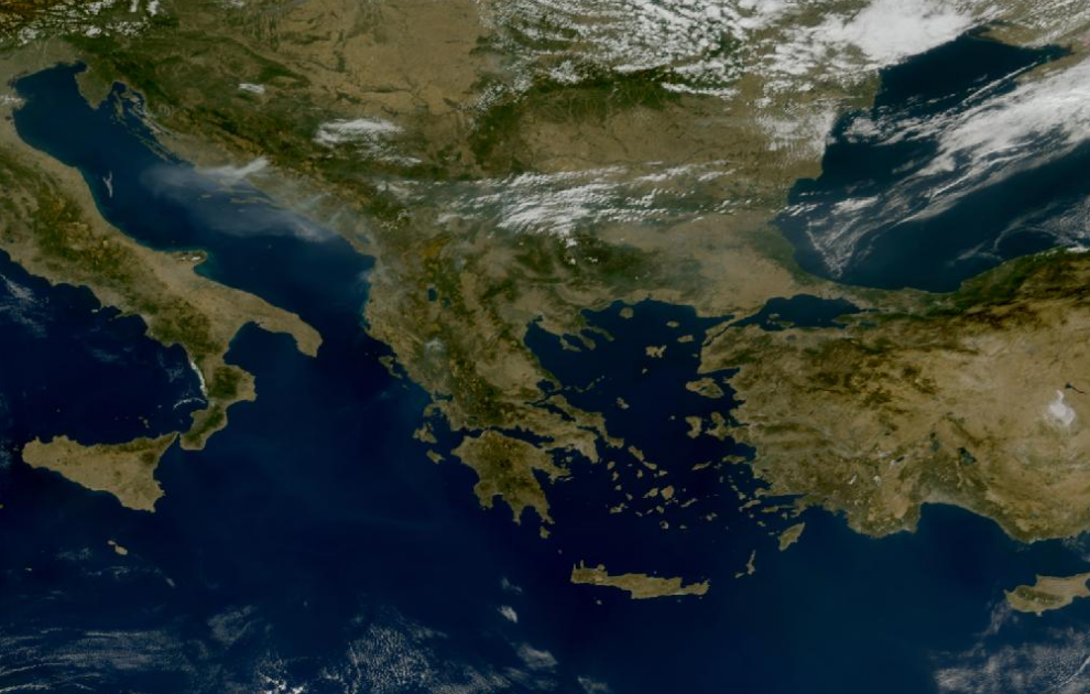 Τελευταία δορυφορική εικόνα νεφοκάλυψης