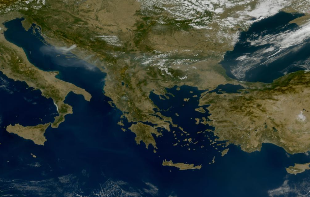 Τελευταία δορυφορική εικόνα νεφοκάλυψης