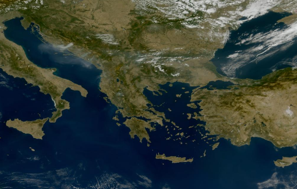 Τελευταία δορυφορική εικόνα νεφοκάλυψης