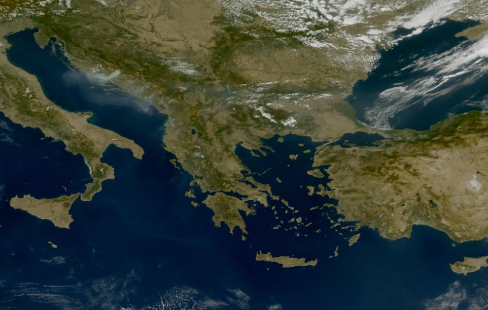 Τελευταία δορυφορική εικόνα νεφοκάλυψης