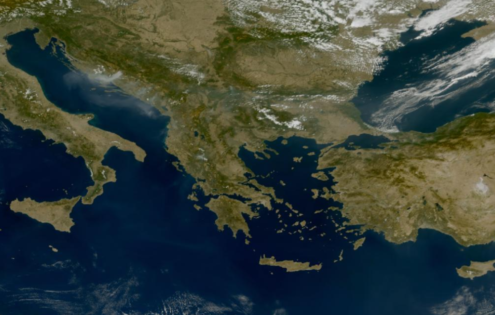 Τελευταία δορυφορική εικόνα νεφοκάλυψης