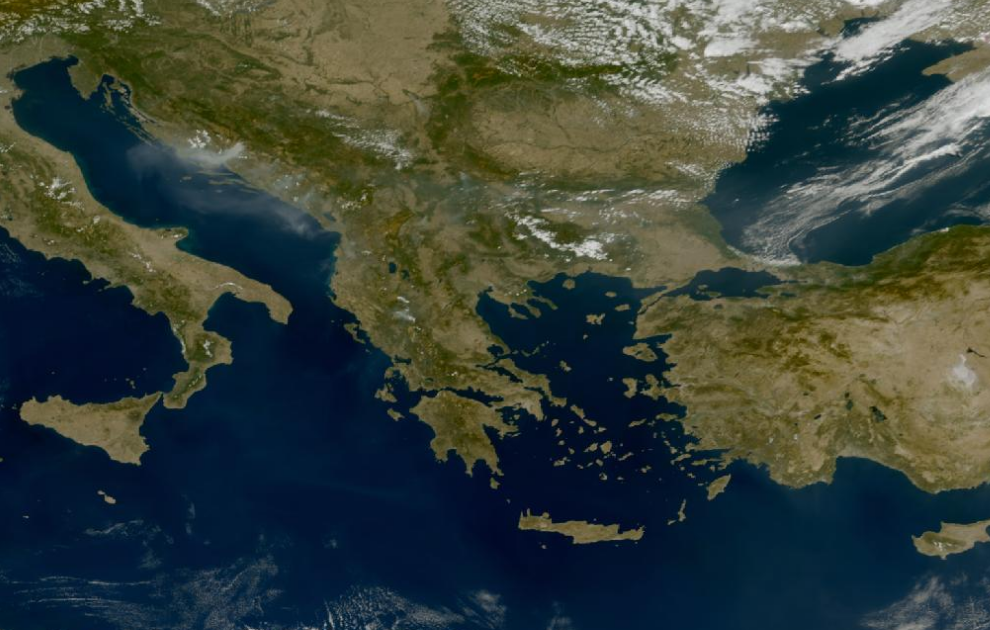 Τελευταία δορυφορική εικόνα νεφοκάλυψης
